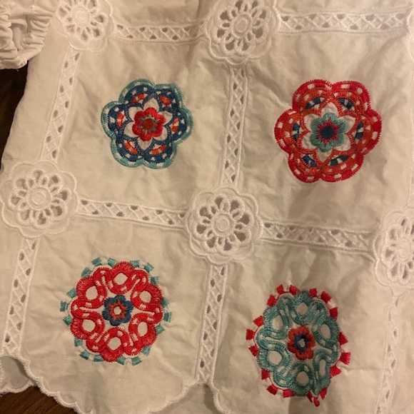 J. Crew White Blouse with Floral Embroidery - Picture 2 of 8